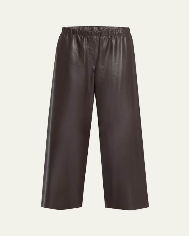 Yani Wide-Leg Leather Pants